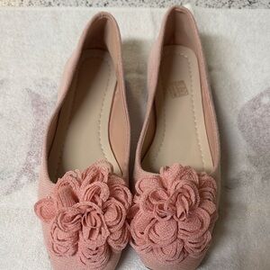 Elegant Pink Floral Women's Flats